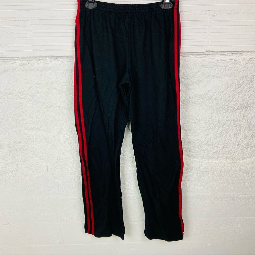 Blue star clothing company lounge Black Pants with Red Stripes size large - Picture 3 of 8